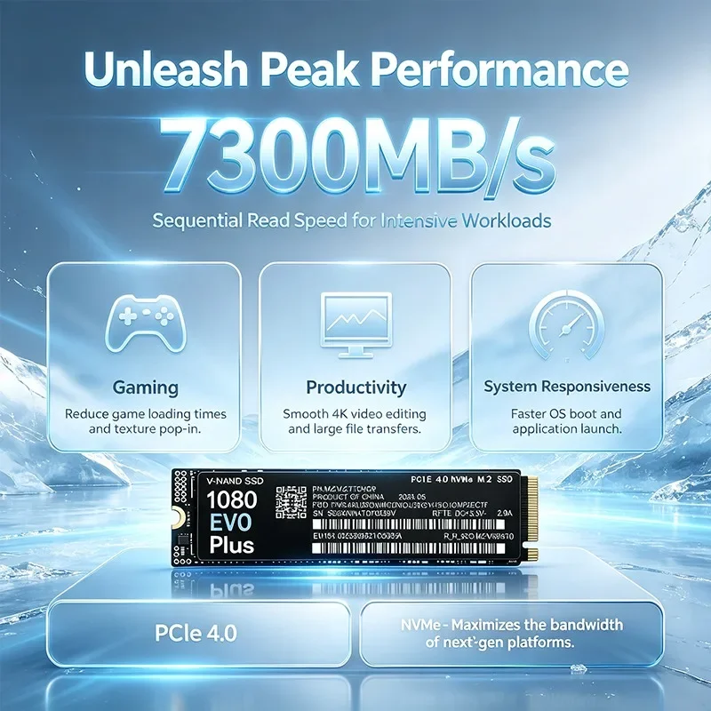 M.2 Nvme 4Tb Pcie 4.0 Ssd - 高速、新品、1080 EVO Plus M.2 NVMe PCIe