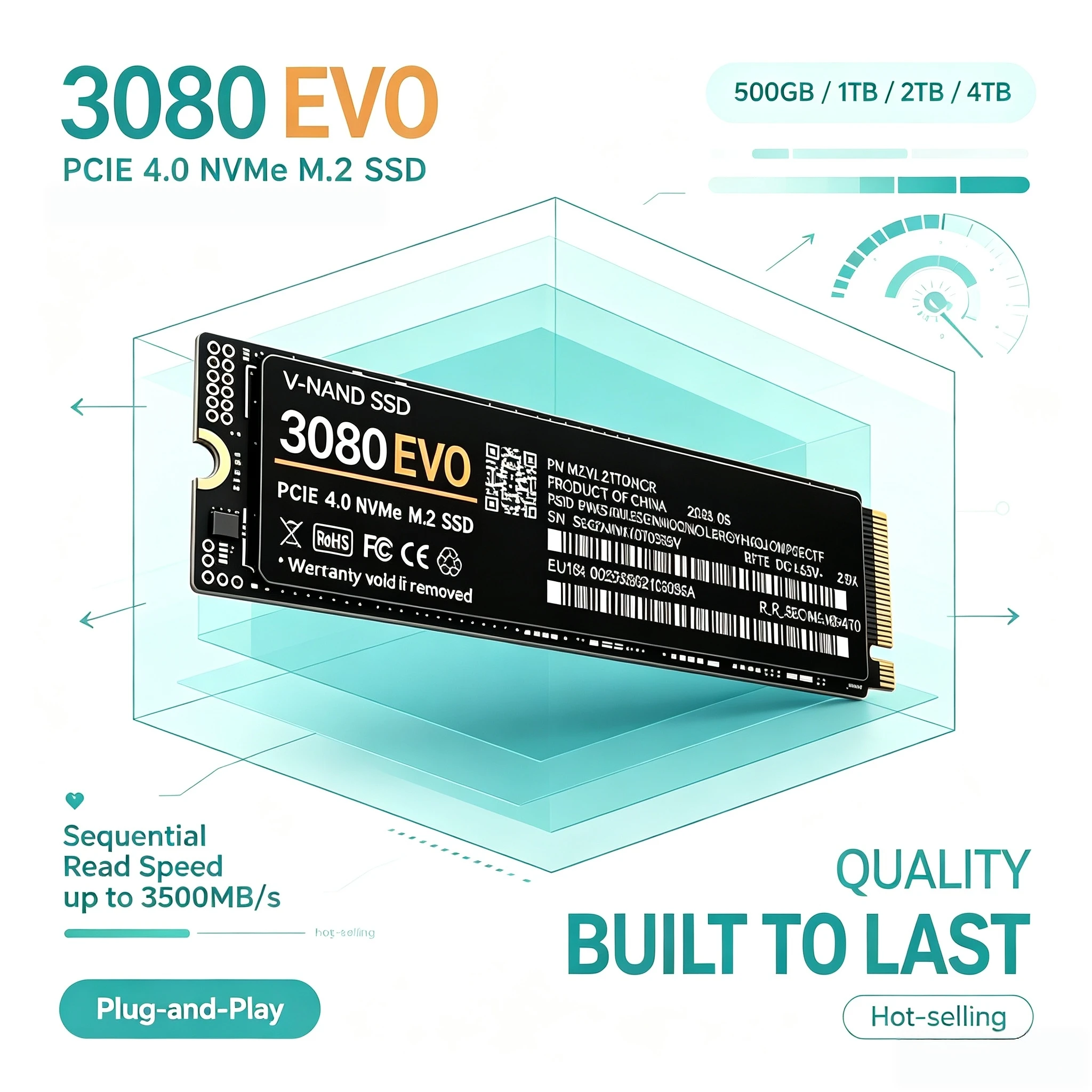 3080 EVO M.2 NVMe SSD 3500MB/s - M.2 Nvme 4Tb Pcie 4.0 Ssd のレビューと価格