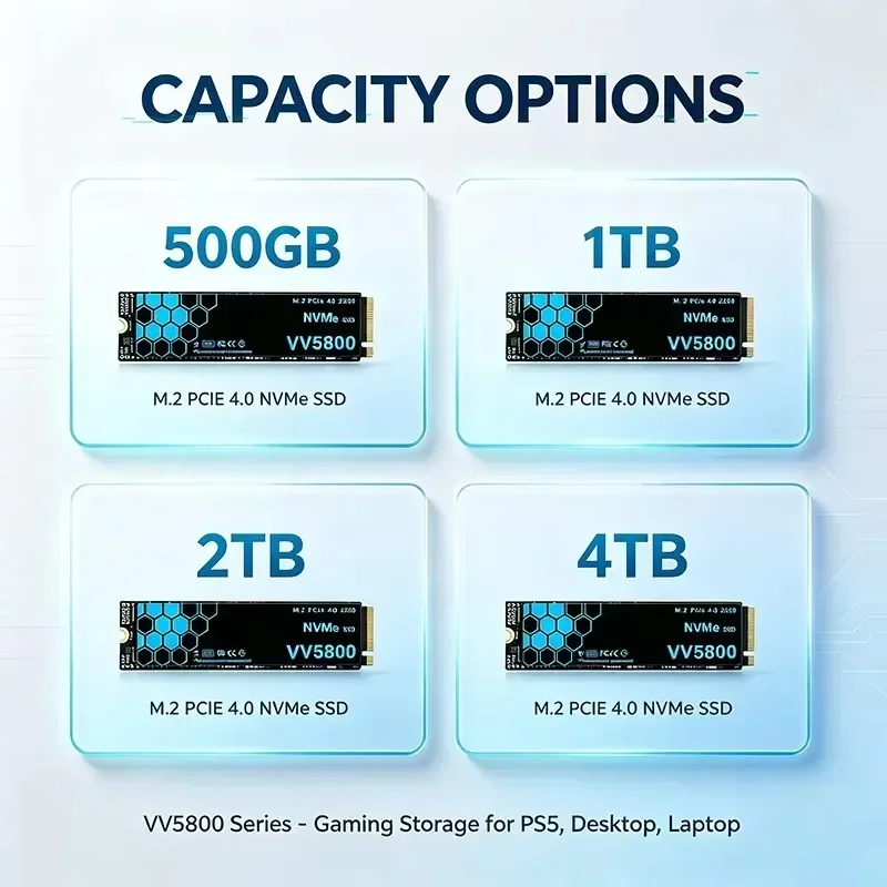 新型VV5800 M.2 SSDハードディスク 500GB  - M.2 Nvme 4Tb Pcie 4.0 Ssd のレビューと価格